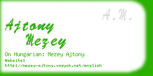 ajtony mezey business card